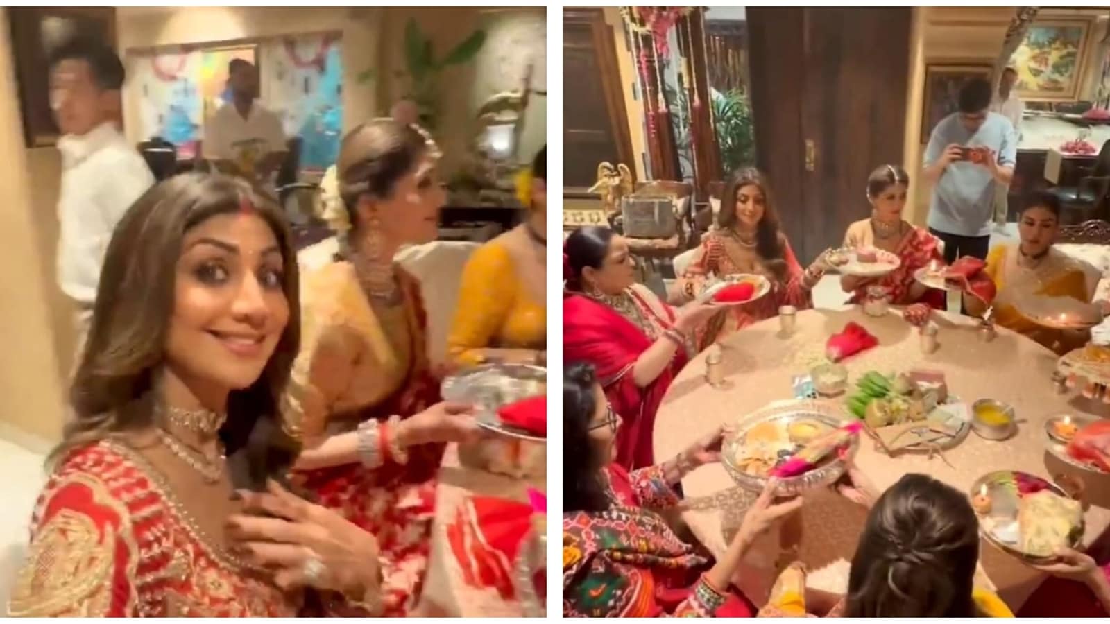 Karwa Chauth Celebration: Shilpa Shetty and Raveena Tandon Shine Together
