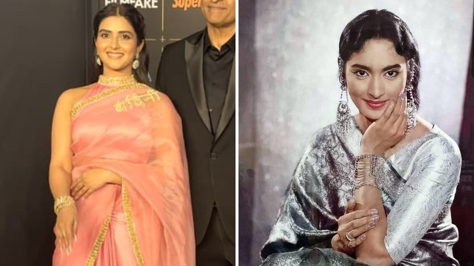 Pranutan Bahl Honors Grandmother Nutan with a Saree Celebrating Her Awards at Filmfare