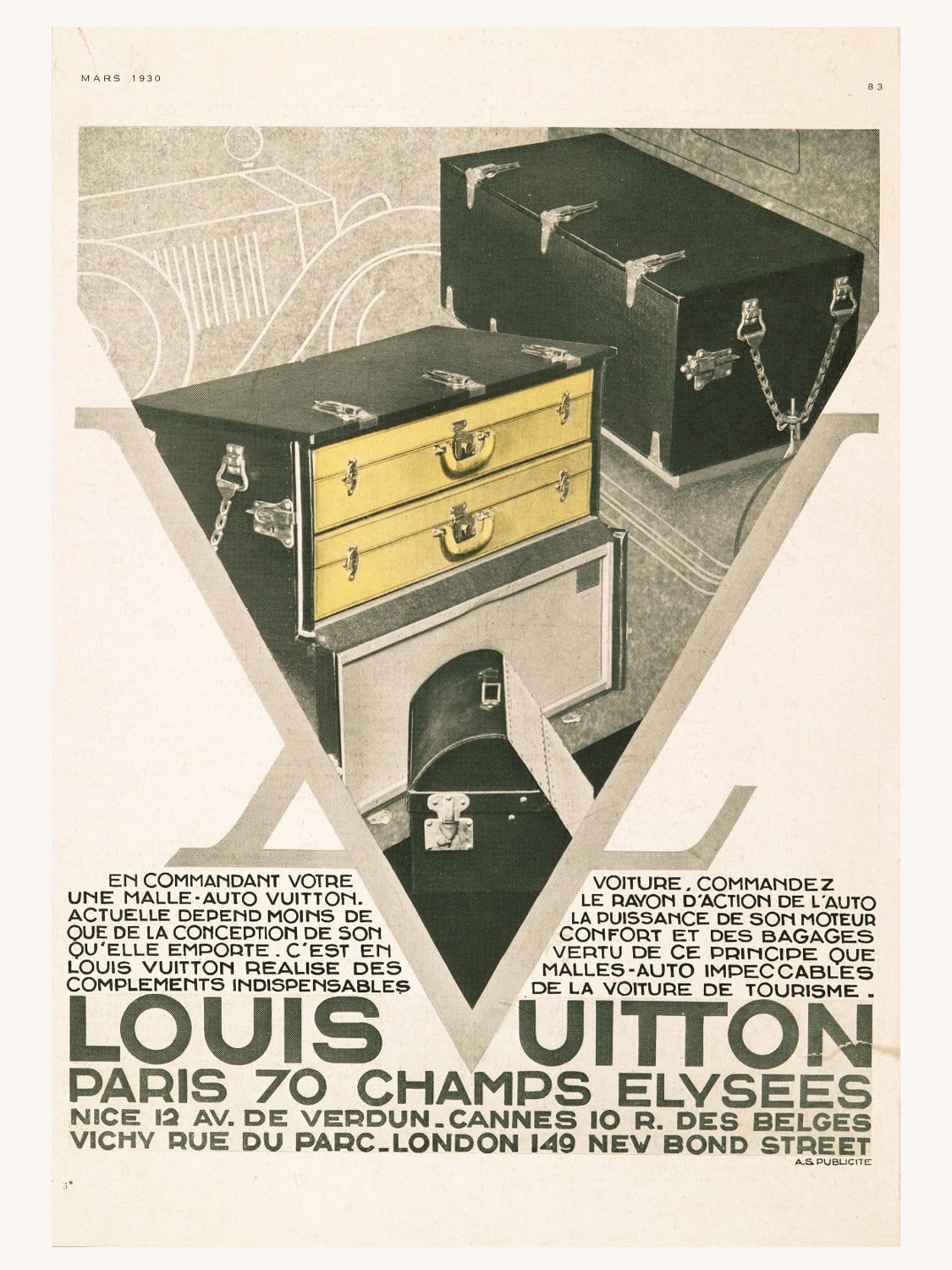 Historic Louis Vuitton automotive trunks