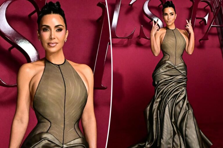 Kim Kardashian Dazzles in Sleeveless Dress at 'All's Fair' Premiere in LA