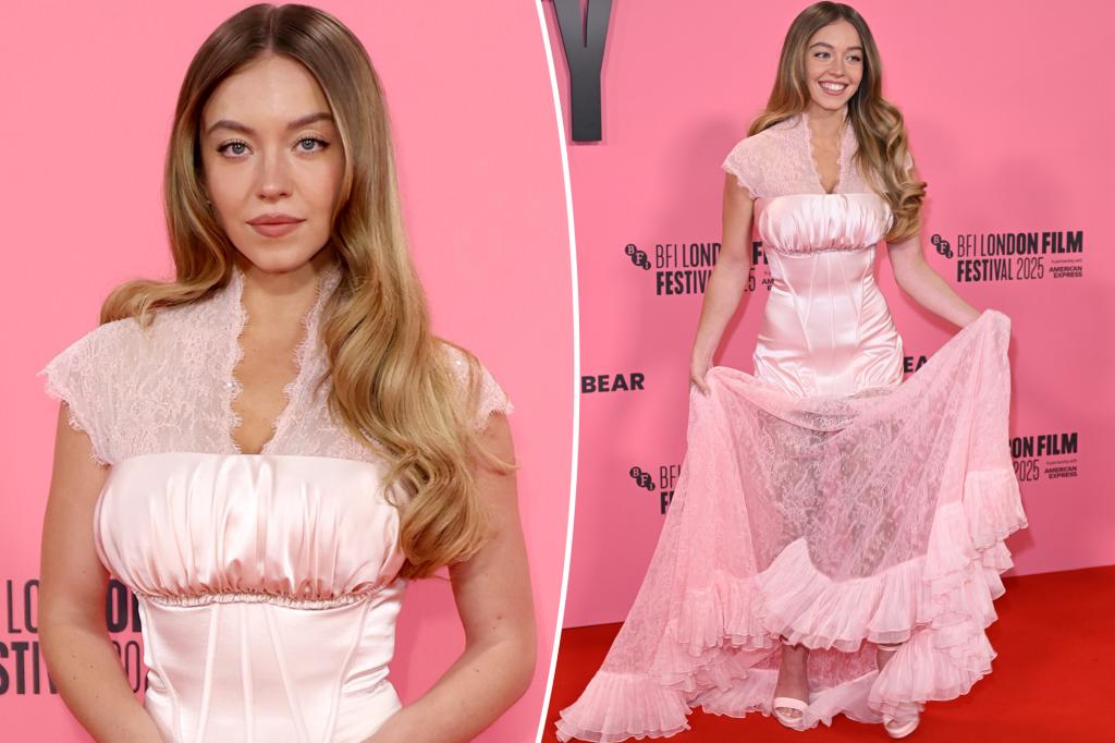 Sydney Sweeney Stuns in Corset and Sheer Lace at BFI London Premiere