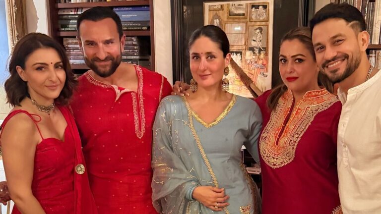 Saif Ali Khan and Kareena Kapoor Celebrate Dhanteras with Family Fun
