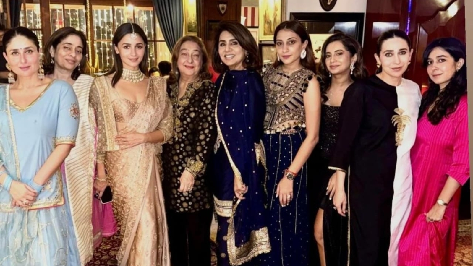 Alia Bhatt Celebrates Dhanteras with Neetu Kapoor and Sisters Kareena, Karisma
