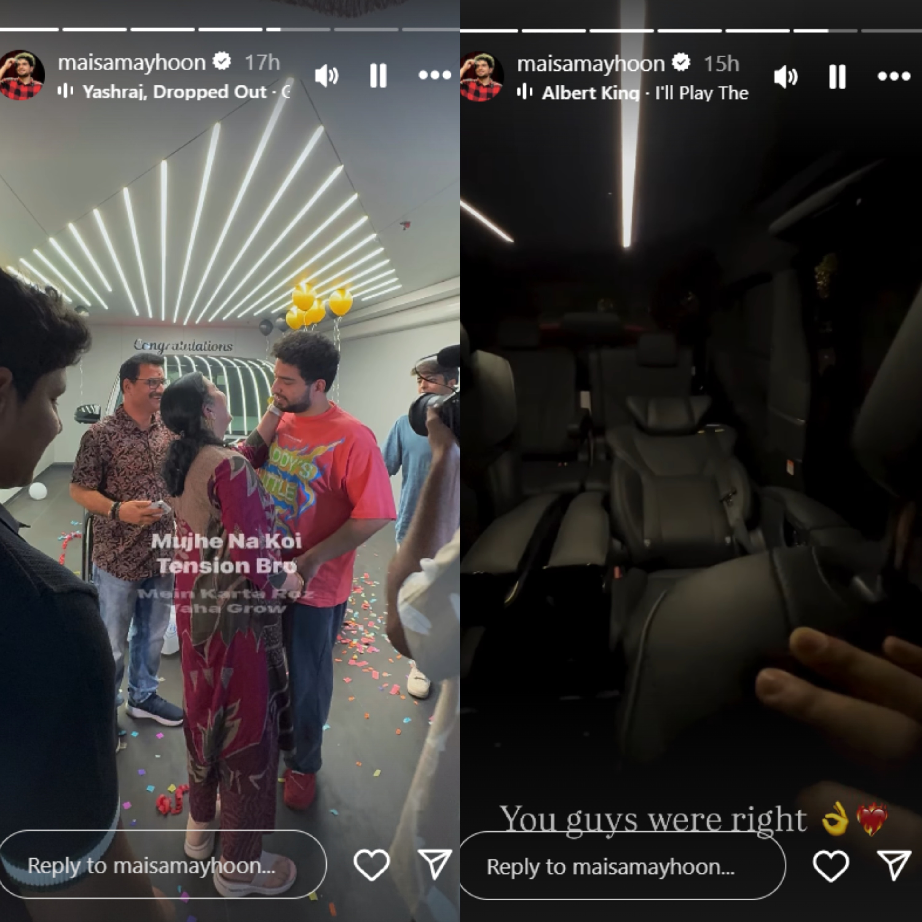 Samay posted glimpses of his new ride on Instagram.