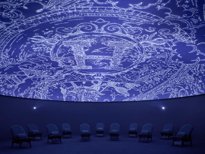 The immersive dome featuring a 20-minute animated film.