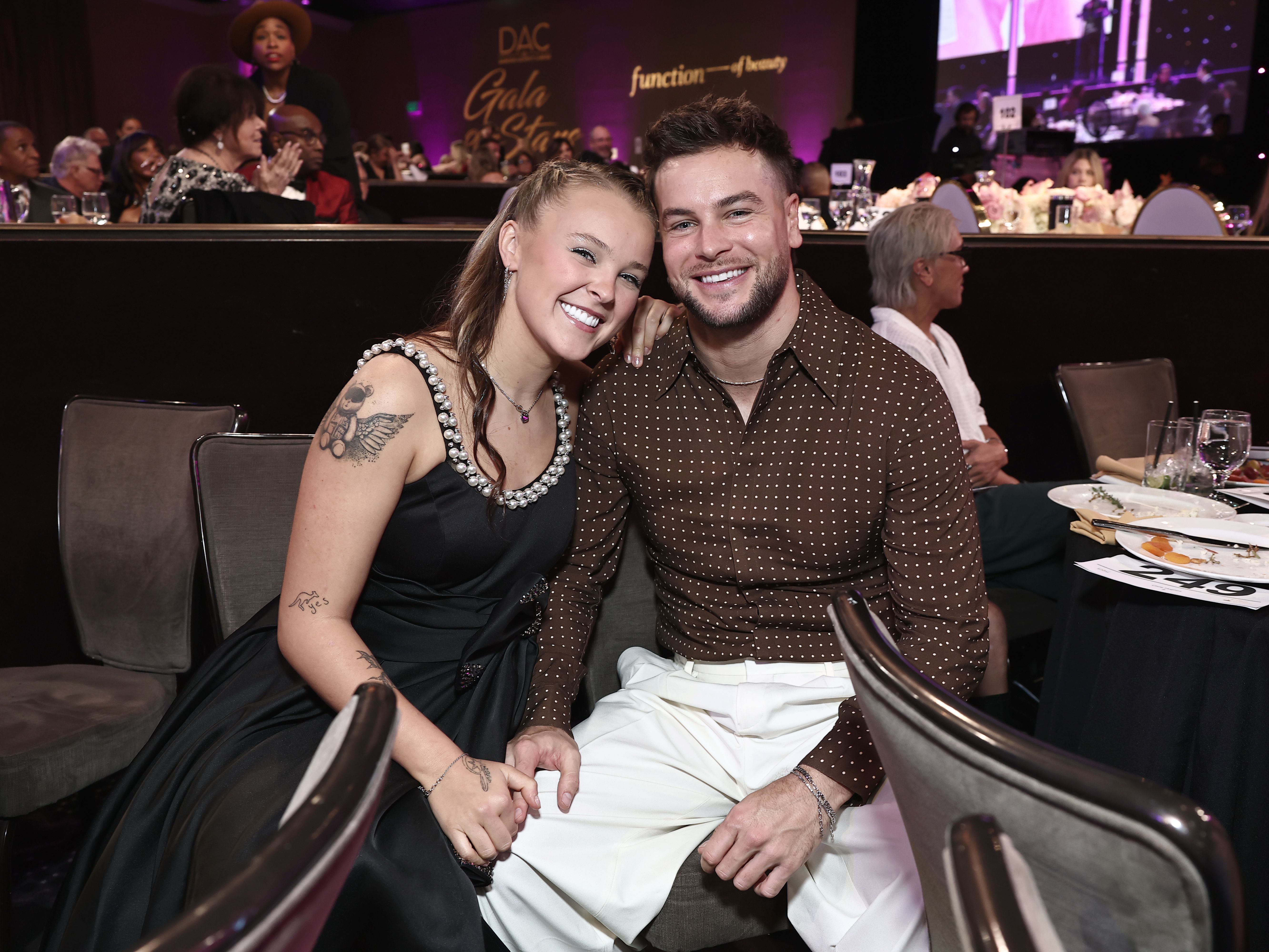 JoJo Siwa and Chris Hughes at the Gala.