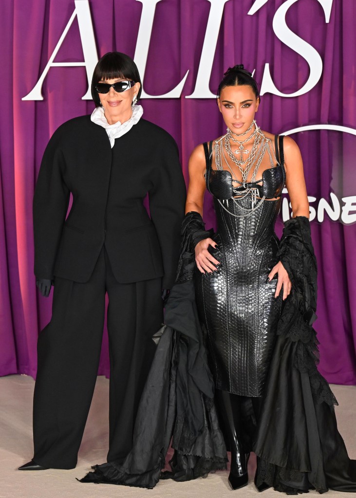 Kim Kardashian with Kris Jenner at the ‘All's Fair’ premiere.