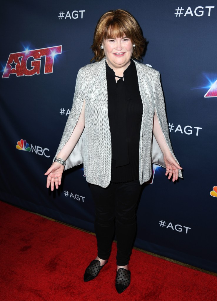 Susan Boyle at the America's Got Talent Season 14 Live Show Red Carpet.