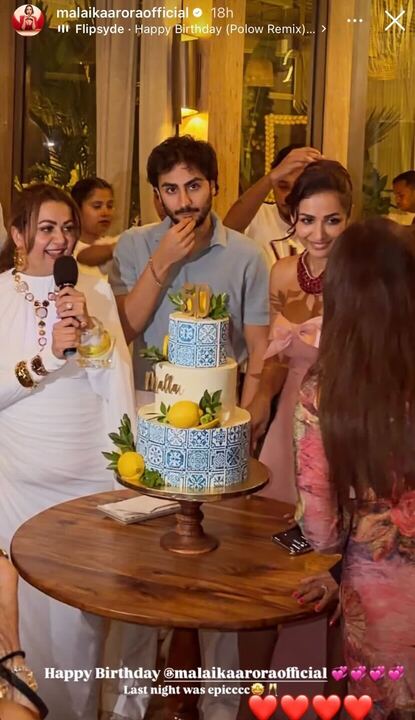 Arhaan Khan at the birthday bash.