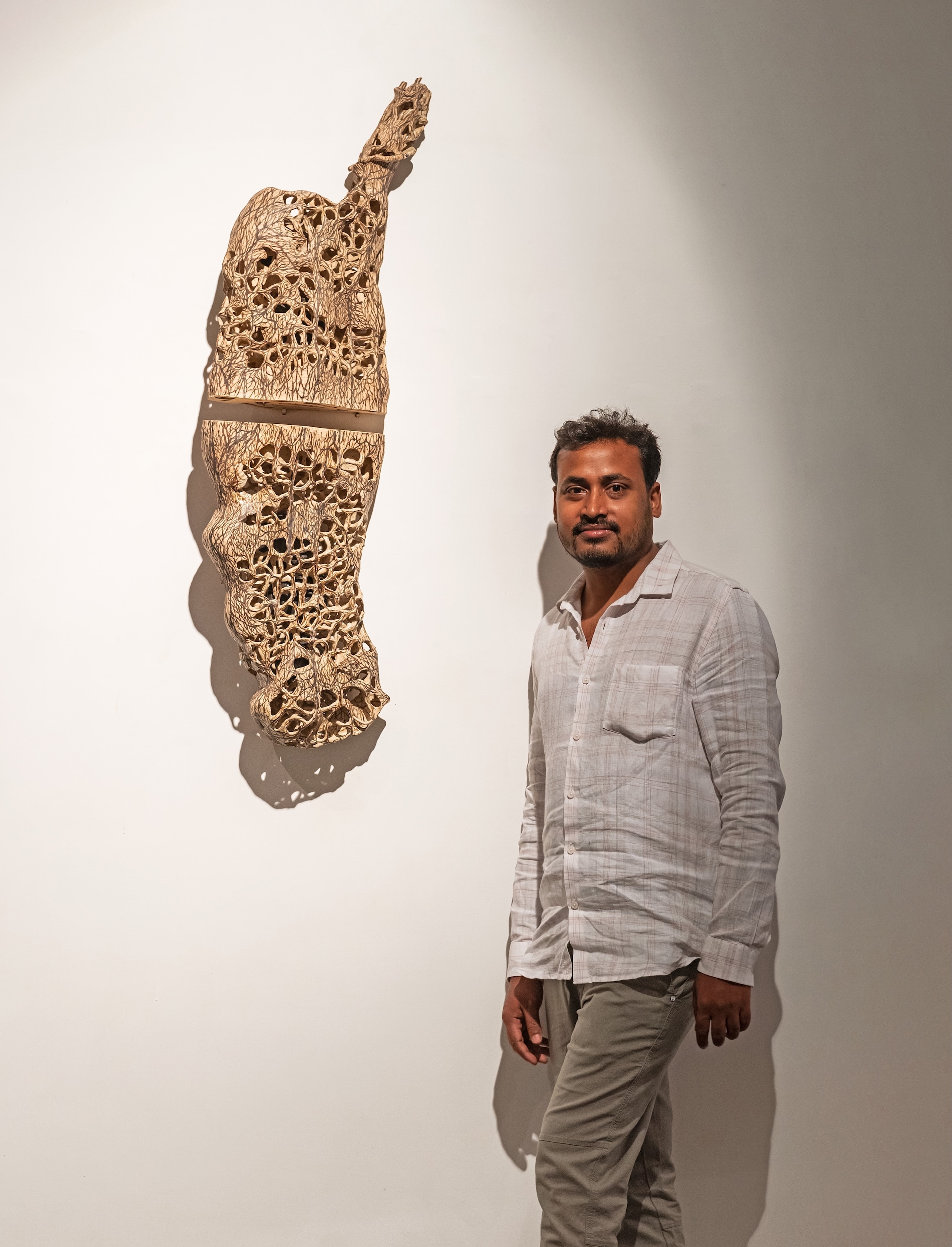 Khageswar Rout’s sculptures highlight the cultural essence of his hometown. Khageswar Rout’s sculptures highlight the cultural essence of his hometown.