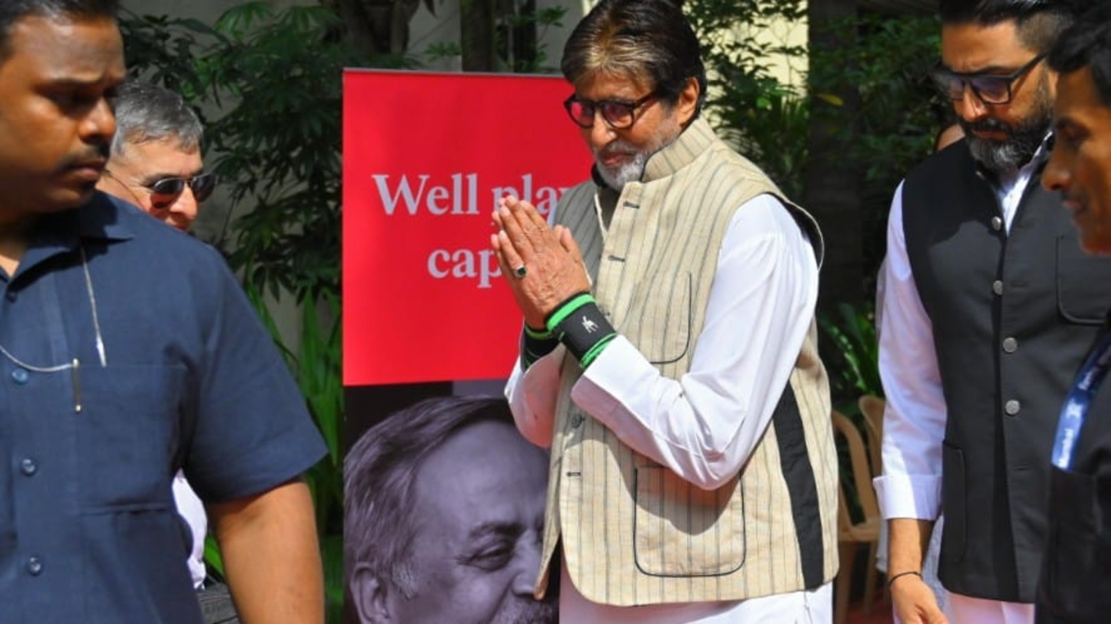 Amitabh and Abhishek Bachchan Honor Advertising Icon Piyush Pandey at Funeral