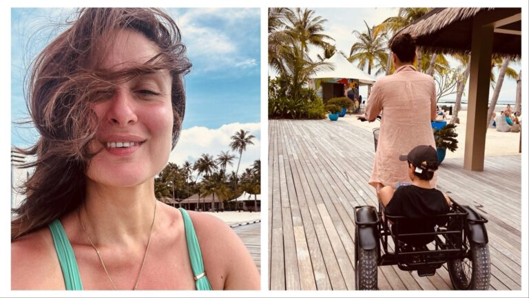 Kareena Kapoor Cycles with Taimur, Enjoys Beach Day; Katrina Kaif Responds