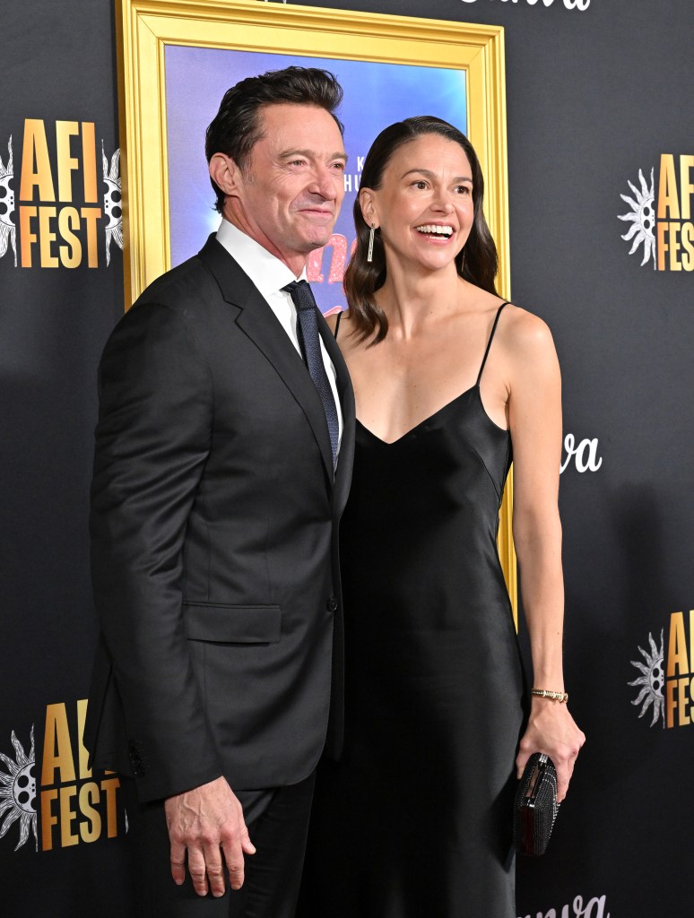 Hugh Jackman and Sutton Foster at the 2025 AFI Fest - Closing Night Gala Premiere of 'Song Sung Blue'.