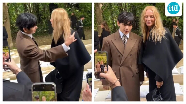 BTS's V Charms Fans with Heartfelt Hair-Fixing Moment at Paris Fashion Week
