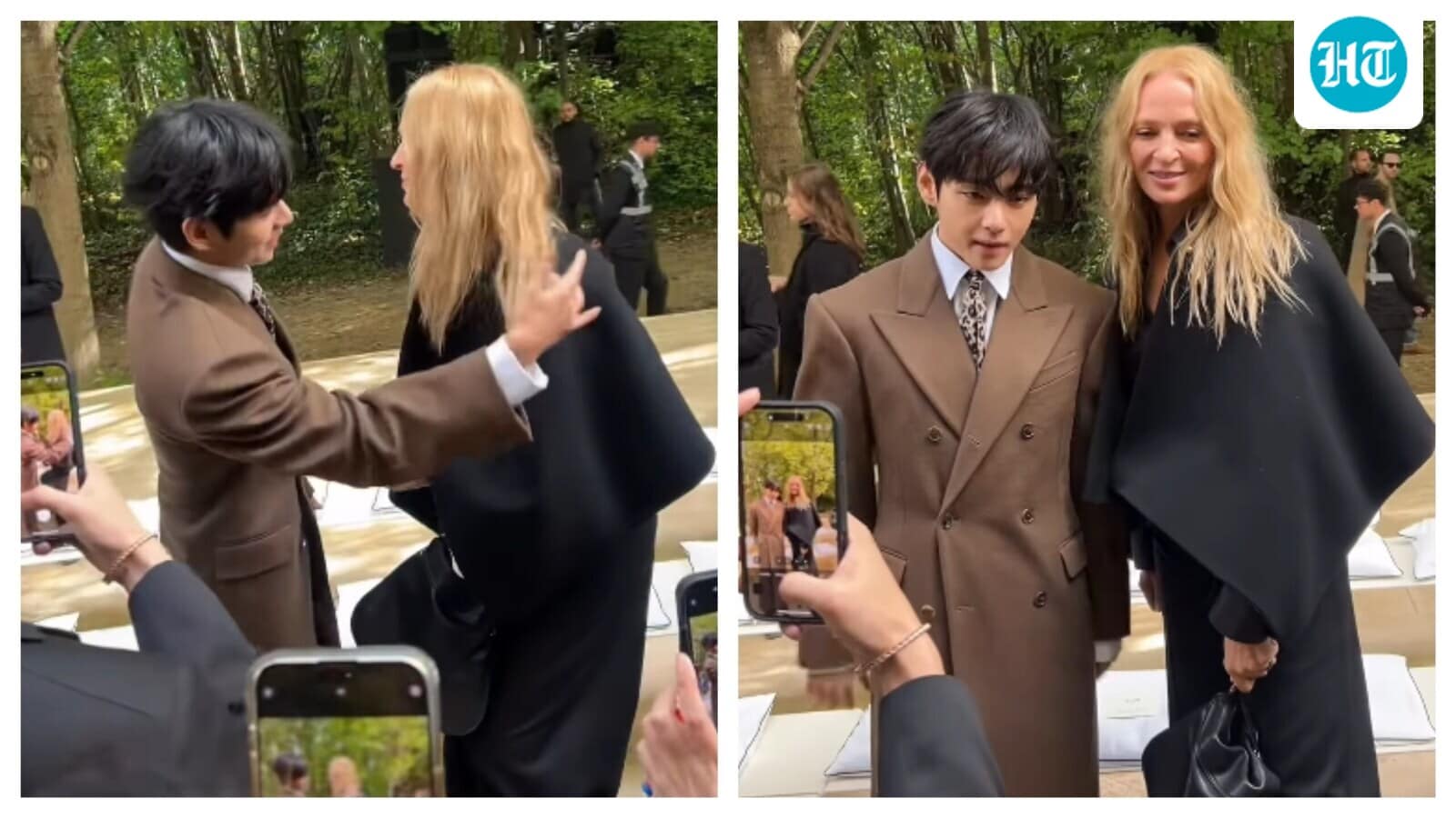 BTS's V Charms Fans with Heartfelt Hair-Fixing Moment at Paris Fashion Week