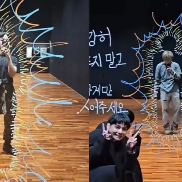 Jimin Cleans Up 2-Year-Old Mirror Graffiti as J-Hope Encourages Him