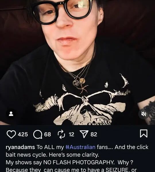 Ryan Adams Addresses Controversy Surrounding His Australia and New Zealand Tour