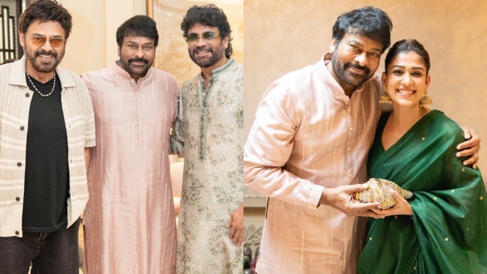 South Indian Stars Celebrate Diwali Together: Chiranjeevi, Nayanthara & More