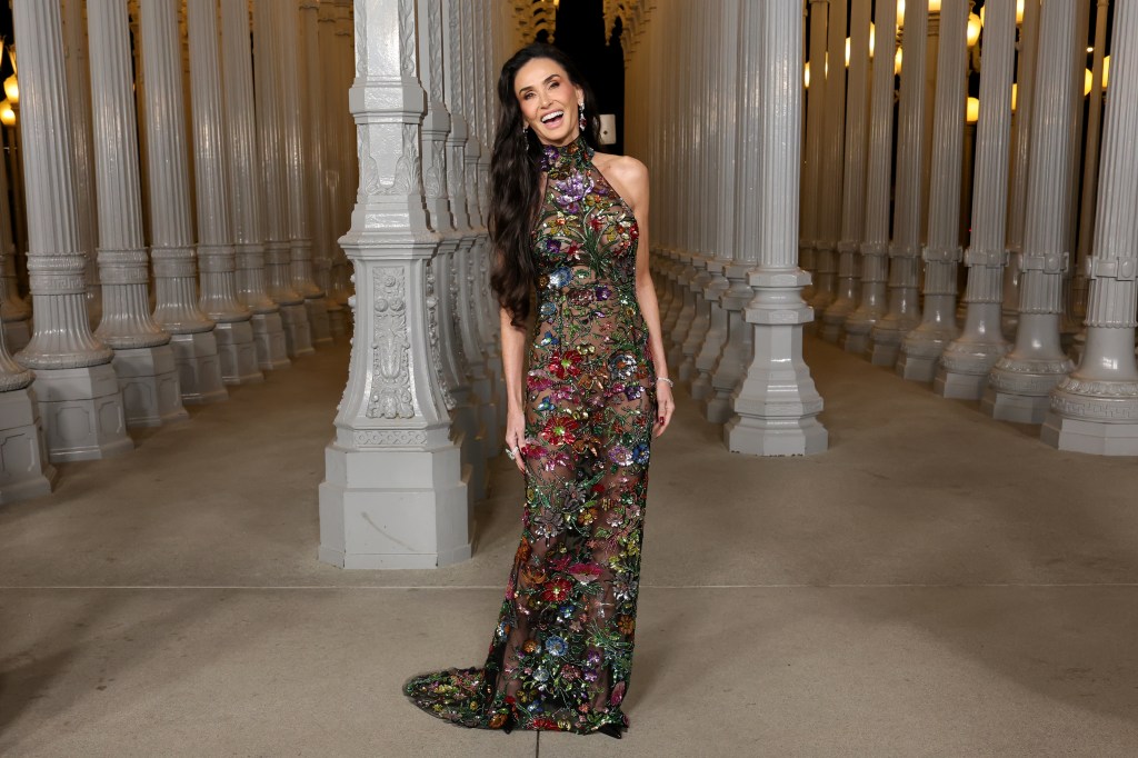 Demi Moore attending the 2025 LACMA Art + Film Gala showcasing her unique style.
