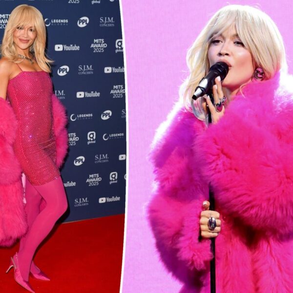 Rita Ora Dazzles in All-Pink Look at 2025 Music Industry Trusts Awards